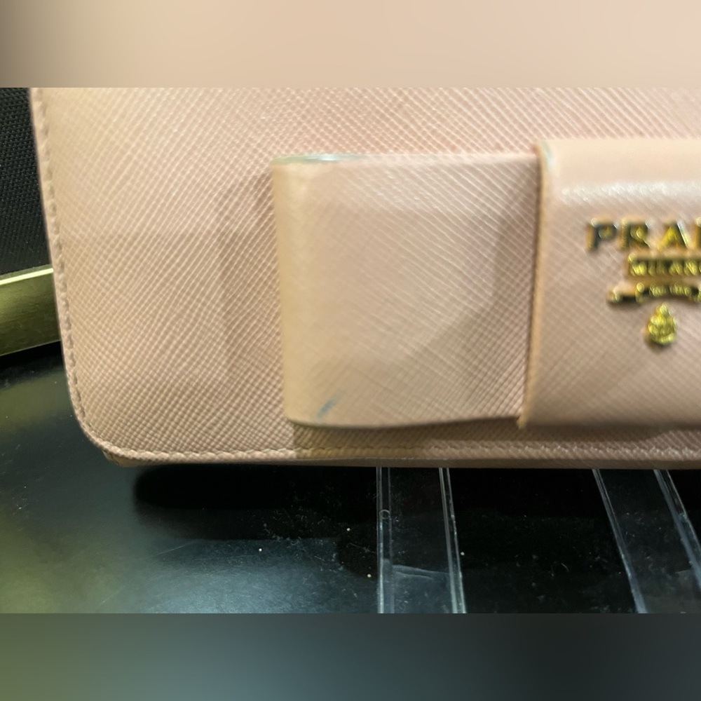 Prada Saffiano Leather Bow Wallet - Picture 14 of 14